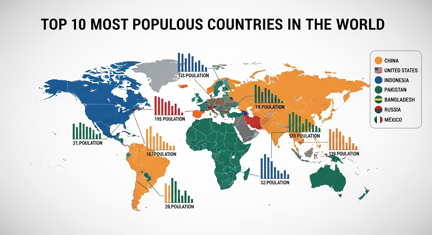 Top 10 Most Populous Countries in the World
