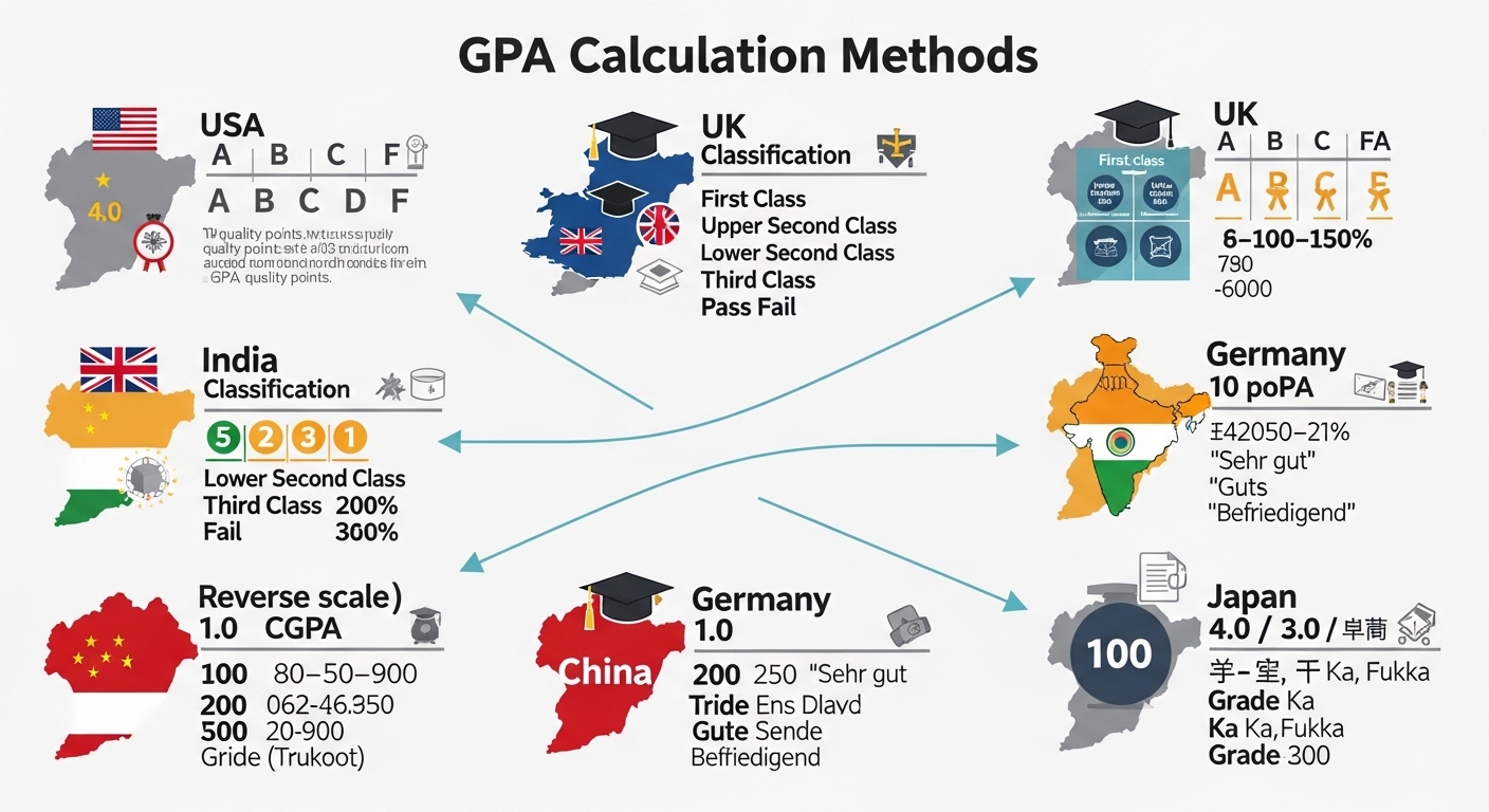 GPA Calculation Methods Around the World